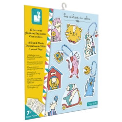 Kit Créatif - 10 Décos en Plastique Fou Chats et Chiens à Créer - Janod