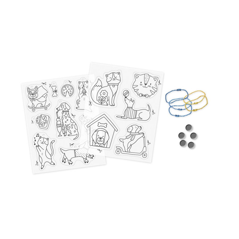 Kit Créatif - 10 Décos en Plastique Fou Chats et Chiens à Créer