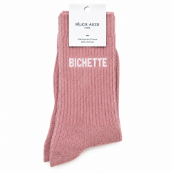 Chaussettes Paillettes Rose | Bichette