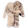 Câlin de poche Duo Lapins 22 cm | Beige/Léo