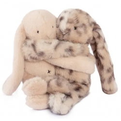 Câlin de poche Duo Lapins 22 cm | Beige-Léo