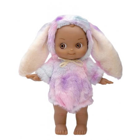 Mini Panchas | Noah en Fantasia et sa tenue de lapin arc-en-ciel lilas - Paola Reina