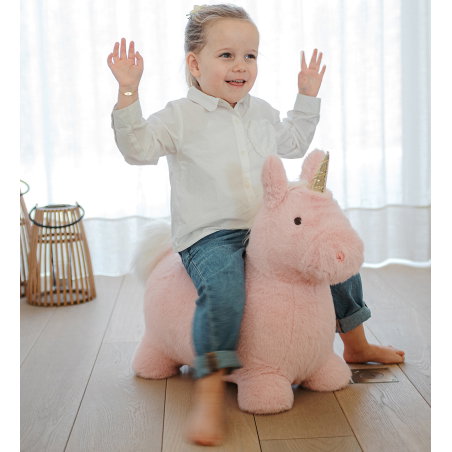 Animal sauteur | Licorne rose - Wild and soft