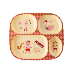 Assiette compartimentée Music Band | Rose - Rice