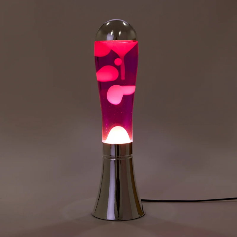 Lampe à lave | Magma rose argenté