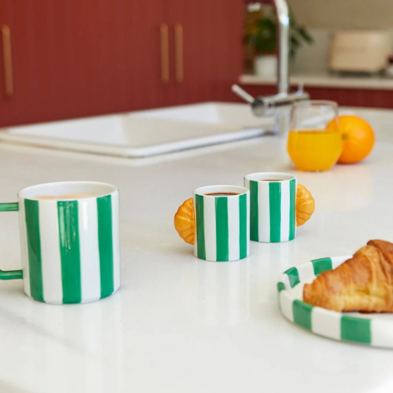 Set de tasses à café croissant | Vert