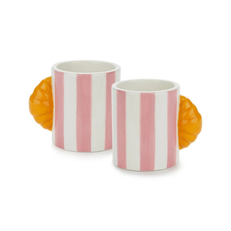 Set de tasses à café croissant | Rose