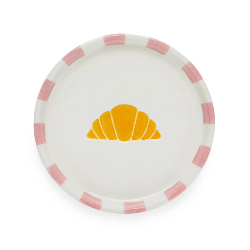Assiette croissant | Rose
