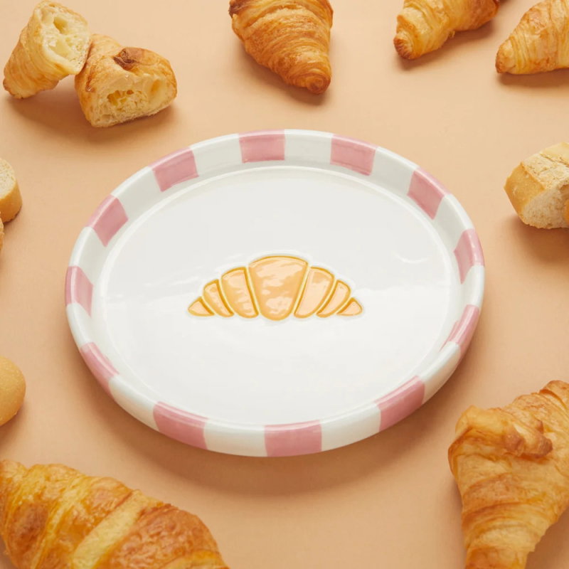 Assiette croissant | Rose