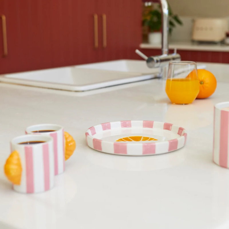 Assiette croissant | Rose