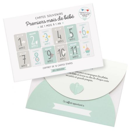 Kit De Cartes Souvenirs De Bebe De 1 A 12 Mois Zu Little Cecile