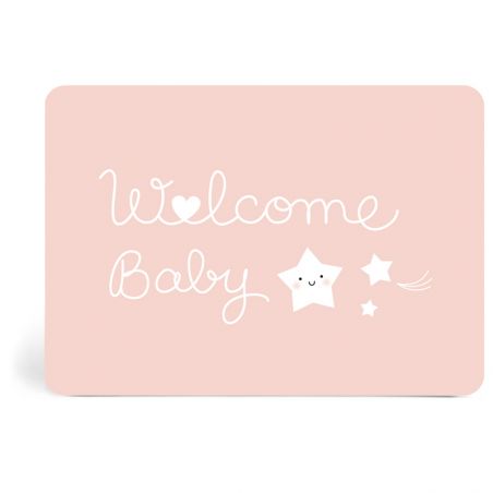 Carte Welcome baby | Rose par Zü Carte Welcome baby | Rose par Zü