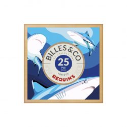 Boite de 25 billes | Box requins