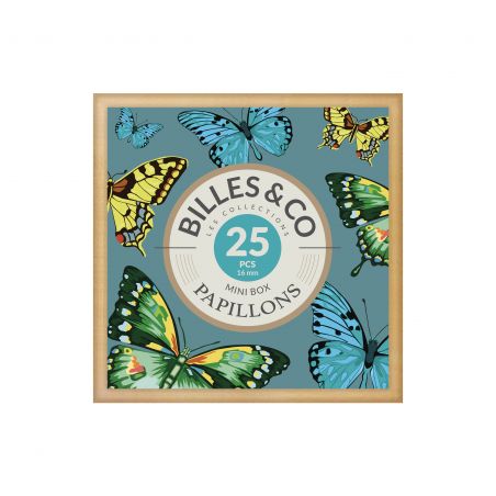 Boite de 25 billes | Box papillons par Billes Boite de 25 billes | Box papillons par Billes