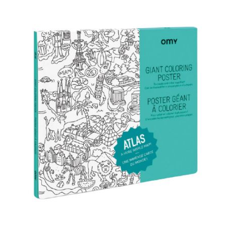 Poster à colorier | Atlas par OMY
