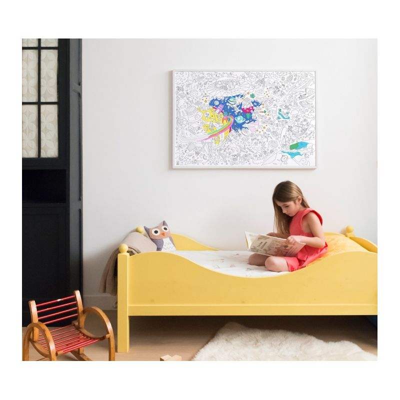Poster à colorier | Cosmos par OMY avec enfant