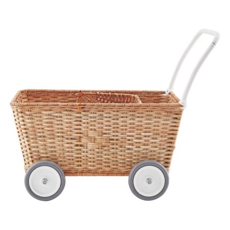 Chariot poussette rotin pour poupées | Naturel - Olli Ella Chariot poussette rotin pour poupées | Naturel - Olli Ella