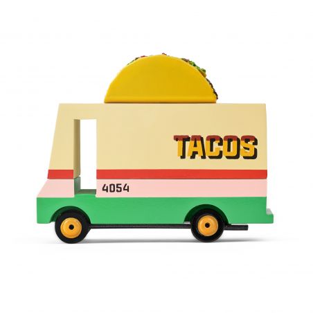Candycar | Tacos Van par CandyLab Toys vue de côté Candycar | Tacos Van par CandyLab Toys vue de côté