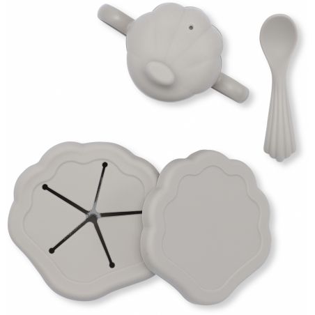 Set de repas coquillage | Gris par Konges Slojd