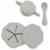 Set de repas coquillage | Gris par Konges Slojd