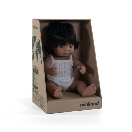 Poupée 38 cm | Hispanique fille par Miniland dans sa boite Poupée 38 cm | Hispanique fille par Miniland dans sa boite
