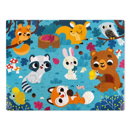 Puzzle tactile | Les animaux de la forêt - Janod Puzzle tactile | Les animaux de la forêt - Janod