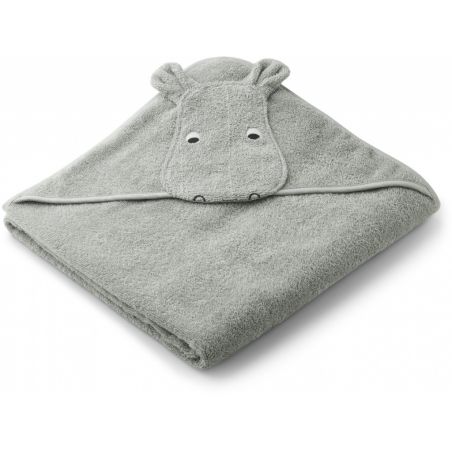 Grande cape de bain en coton bio | Hippopotame Grande cape de bain en coton bio | Hippopotame