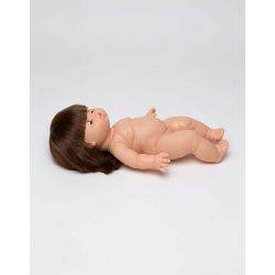 Poupée fille brune Chloé aux yeux dormeurs par Paola Reina
