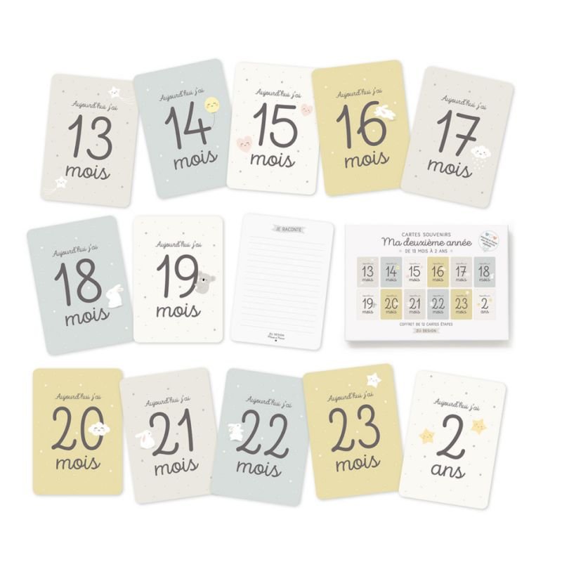 Kit de cartes souvenirs de bébé 13 à 24 mois par Zü