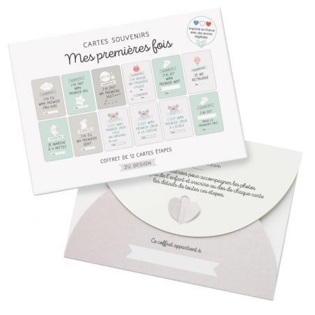 Kit de cartes mes premières fois par Zü avec son enveloppe Kit de cartes mes premières fois par Zü avec son enveloppe