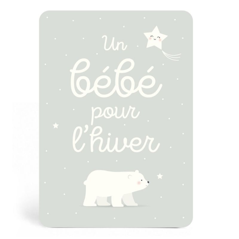 Carte Un bébé pour l'hiver - Zü