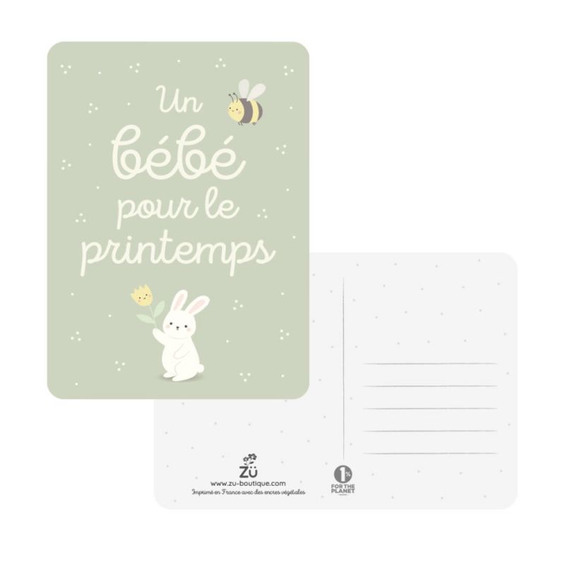 Carte Un Bebe Pour Le Printemps Zu Little Cecile