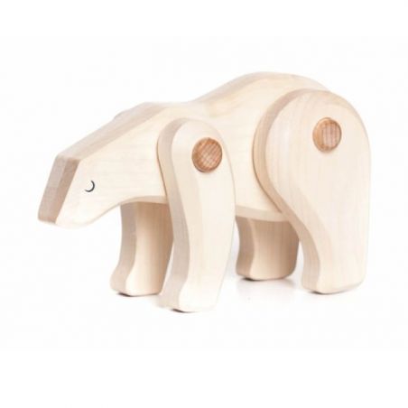 Ours polaire en bois articulé par Bajo Ours polaire en bois articulé par Bajo