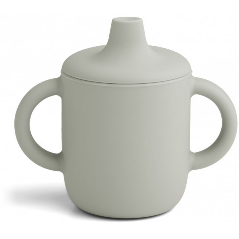 Tasse à bec silicone | Vert (Dove blue) par Liewood vue du dessus