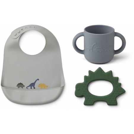 Ensemble repas silicone | Dino par Liewood Ensemble repas silicone | Dino par Liewood