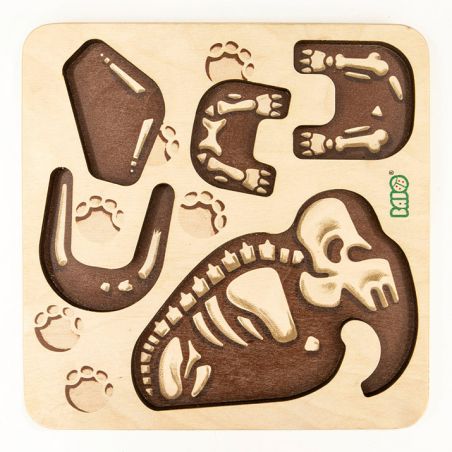 Puzzle en bois | Mammouth par Bajo le support Puzzle en bois | Mammouth par Bajo le support