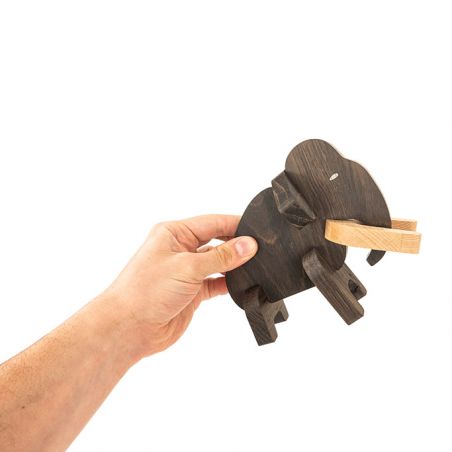 Puzzle en bois | Trex par Bajo dans une main Puzzle en bois | Trex par Bajo dans une main