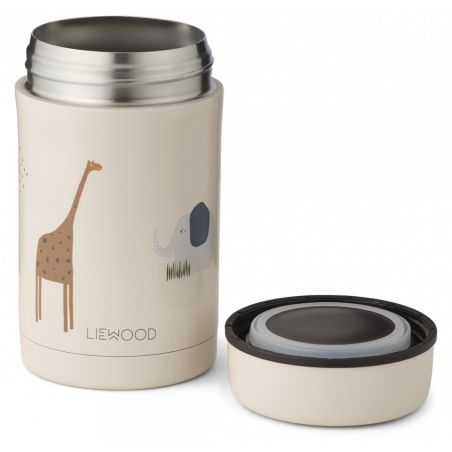 Pot alimentaire isotherme | Safari par Liewood ouvert Pot alimentaire isotherme | Safari par Liewood ouvert