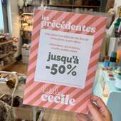 Découvrez - les précédentes - de Little cecile 👌🏼

et profitez de réductions jusque -50% sur une grande sélection d’articles, vêtements, accessoires, jouets et puériculture. 
Ça se passe dès maintenant sur notre site Internet little-cecile.com et dès demain dans vos boutiques Little cecile. 

Pensez à réserver vos pièces en click and collect, pour ne pas passer à côté de la pépite 😉